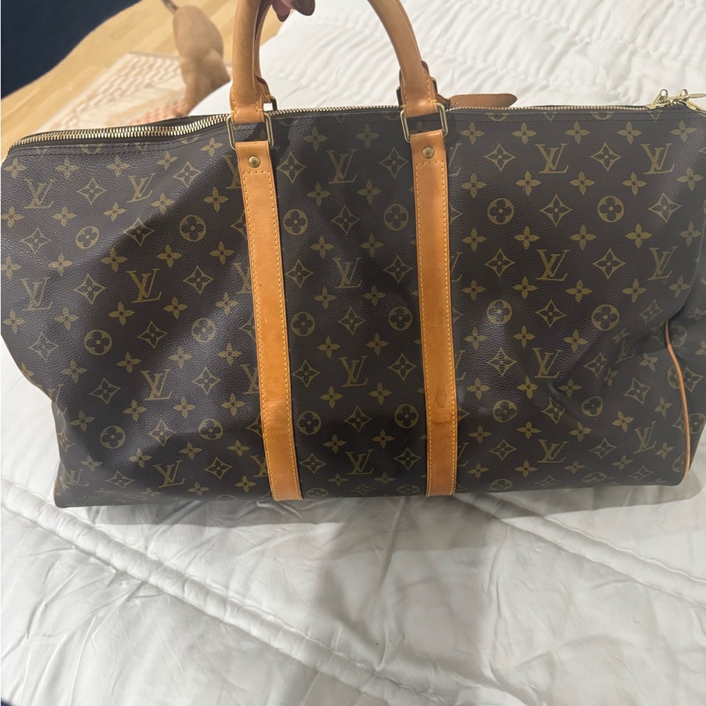 Luxury Brown Monogram Travel Bag - Picture 2 of 6